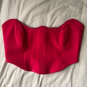 Red corset with diamond detail